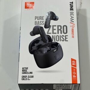 JBL Tune Beam Noise Cancelling in-Ear Earbuds, Black